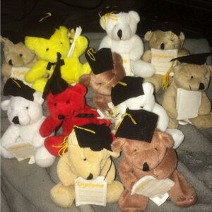 5 Brand new cute colorful little graduation bears